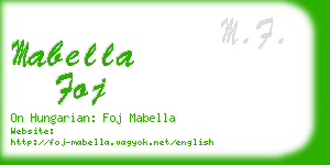 mabella foj business card